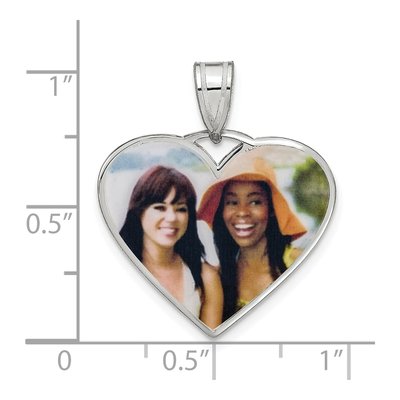 Sterling Silver Heart Photo Pendant – view 2