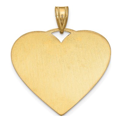 Gold-Plated Sterling Silver Personalized Heart Photo Pendant – view 3