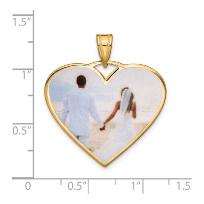 Gold-Plated Sterling Silver Personalized Heart Photo Pendant – view 4