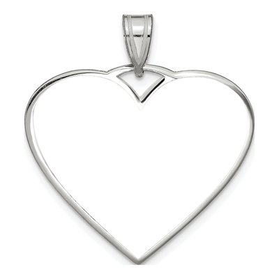 Sterling Silver Large Heart Photo Pendant – view 3
