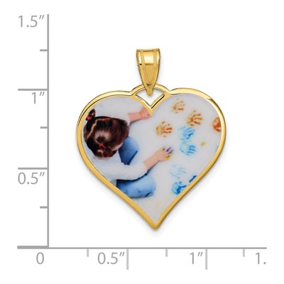 Gold-Plated Sterling Silver Heart Photo Pendant – view 4