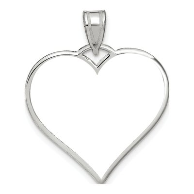 Sterling Silver Large Heart Photo Pendant – view 3