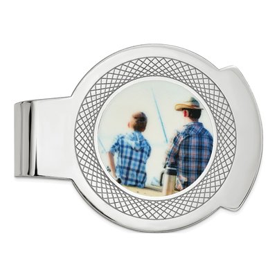 Personalized Sterling Silver Photo Money Clip
