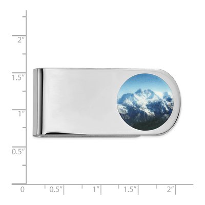 Sterling Silver Personalized Photo Money Clip – view 2