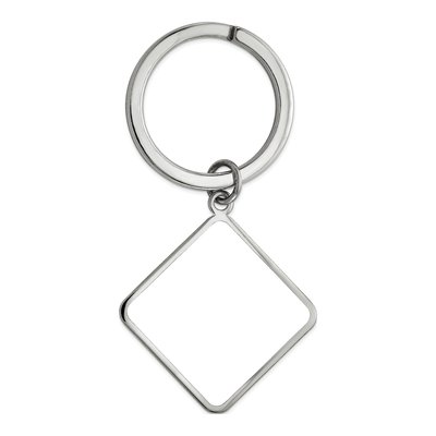 Personalized Sterling Silver Photo Key Chain – view 3