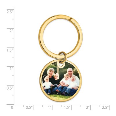Personalized Circle Photo Key Chain – view 2
