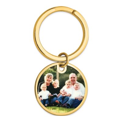 Personalized Circle Photo Key Chain