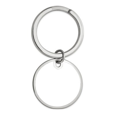 Sterling Silver Circle Photo Key Chain – view 3