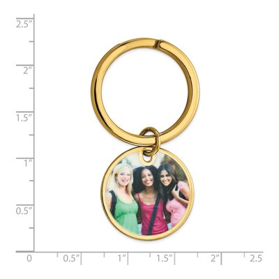 Personalized Sterling Silver Photo Key Chain – view 2