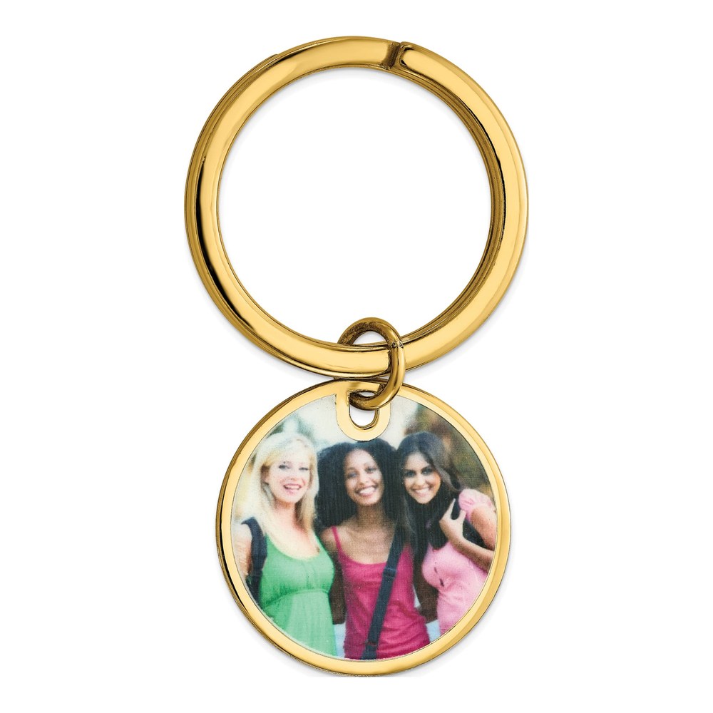 Personalized Sterling Silver Photo Key Chain