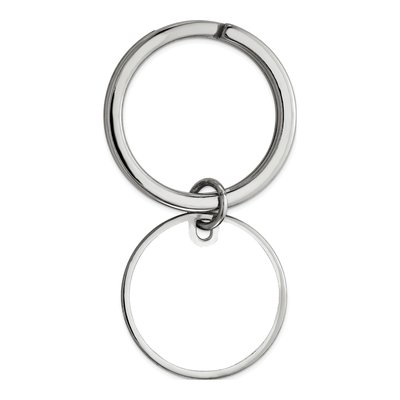 Sterling Silver Circle Photo Key Chain, Personalized – view 3