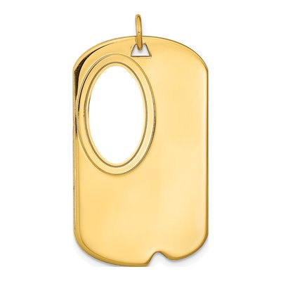 Gold-Plated Sterling Silver Personalized Photo Dog Tag Charm – view 5