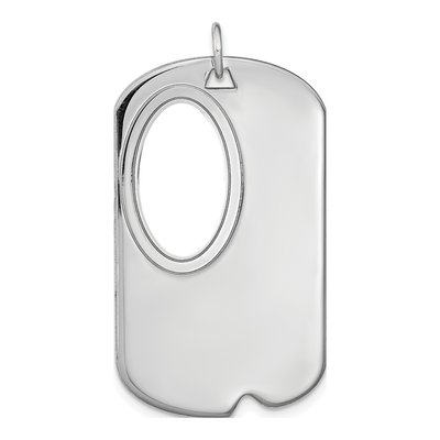 Sterling Silver Personalized Photo Dog Tag Charm – view 3