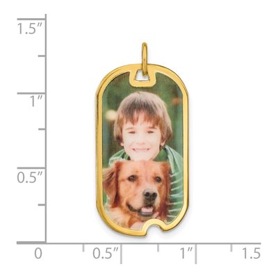 Gold-Plated Sterling Silver Personalized Dog Tag Photo Charm – view 4