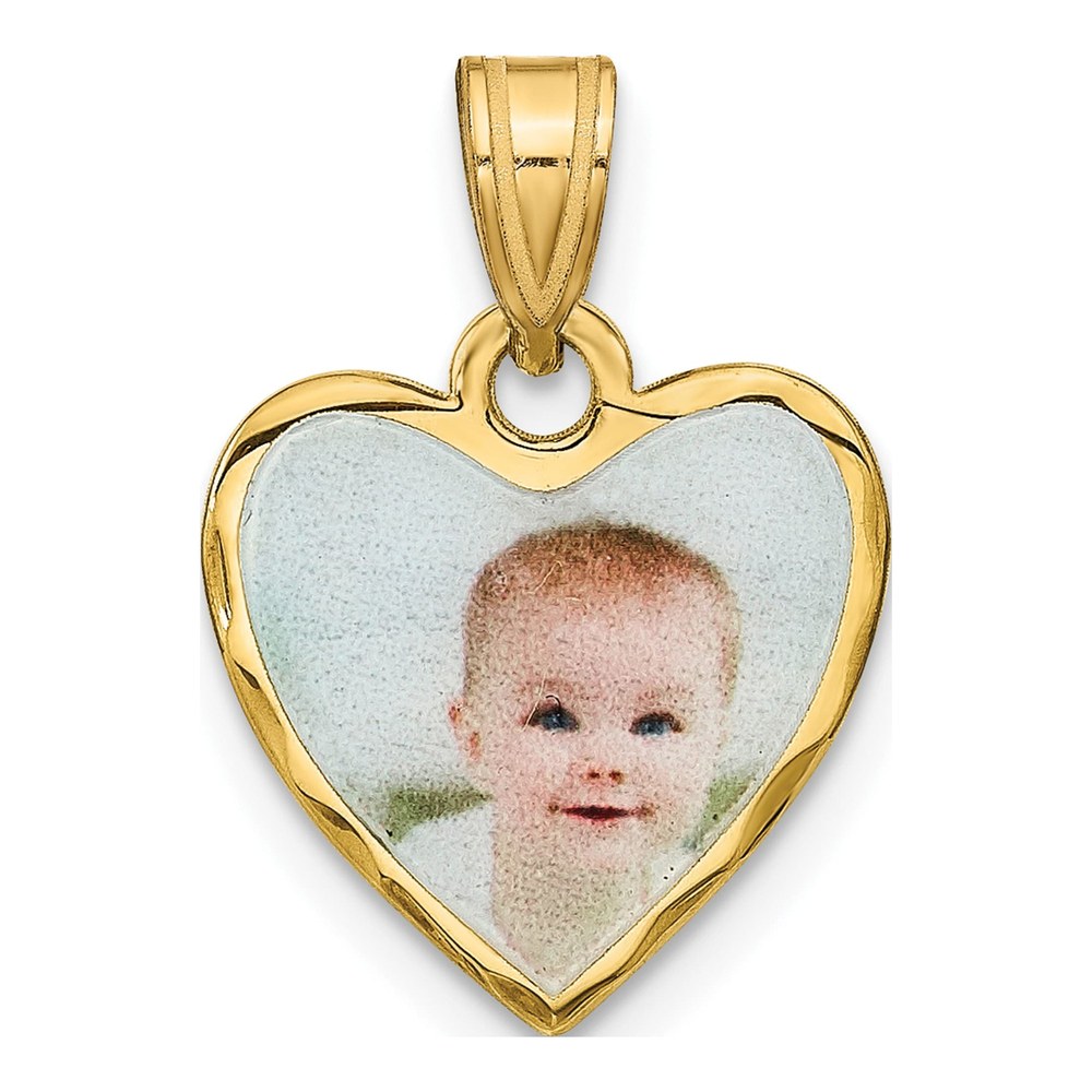 Gold-Plated Sterling Silver Personalized Heart Photo Charm Bracelet