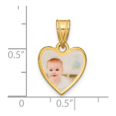 Gold-Plated Sterling Silver Personalized Small Heart Photo Pendant – view 4