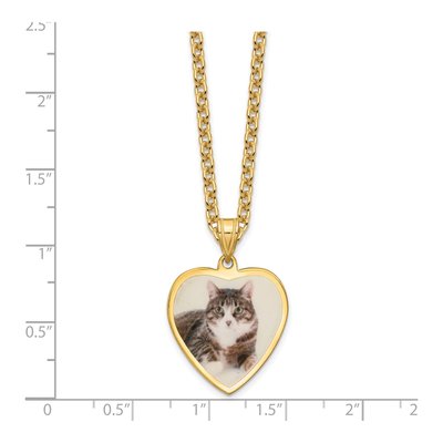Gold-Plated Sterling Silver Personalized Heart Photo Necklace – view 3