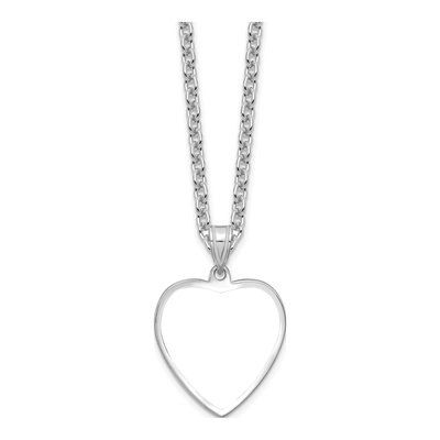 Sterling Silver Heart Photo Necklace – view 4