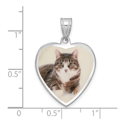 Sterling Silver Heart Photo Pendant – view 3