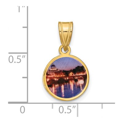 Gold-Plated Sterling Silver Personalized Photo Disc Pendant – view 4
