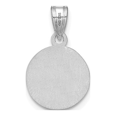 Sterling Silver Small Personalized Photo Disc Pendant – view 4