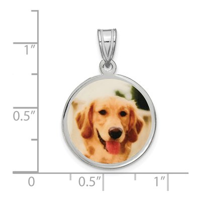 Sterling Silver Medium Photo Disc Pendant – view 3