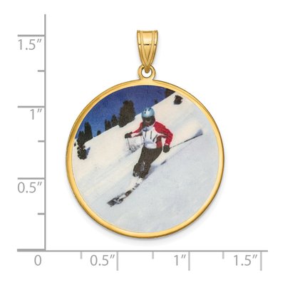Gold-Plated Sterling Silver Personalized Photo Disc Pendant – view 4