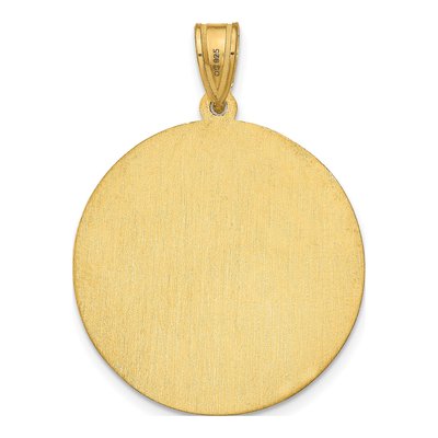 Gold-Plated Sterling Silver Diamond-Cut Picture Disc Pendant – view 3