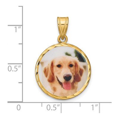 Gold-Plated Sterling Silver Personalized Photo Disc Pendant – view 4