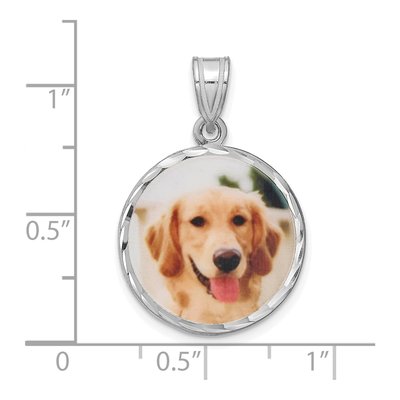 Sterling Silver Personalized Photo Disc Pendant Necklace – view 3