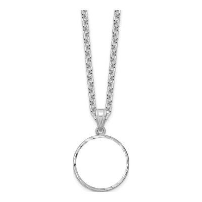 Sterling Silver Personalized Photo Disc Pendant Necklace – view 5