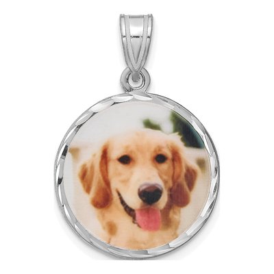 Sterling Silver Personalized Photo Disc Pendant