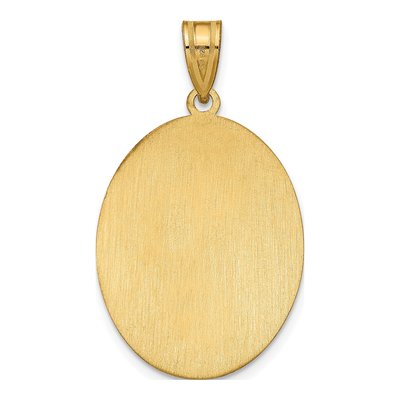Gold-Plated Sterling Silver Personalized Oval Photo Pendant – view 3