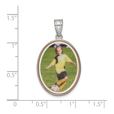 Sterling Silver Oval Photo Pendant – view 2