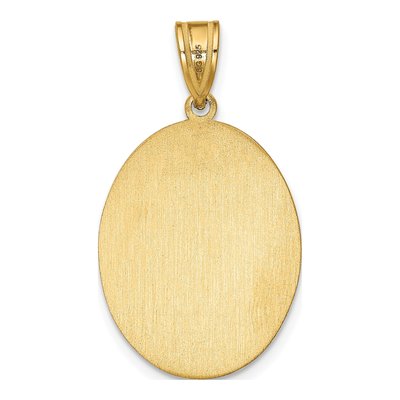Gold-Plated Sterling Silver Personalized Oval Photo Pendant – view 3
