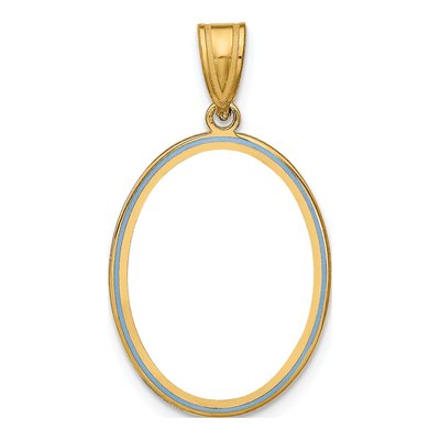 Gold-Plated Sterling Silver Personalized Oval Photo Pendant – view 5