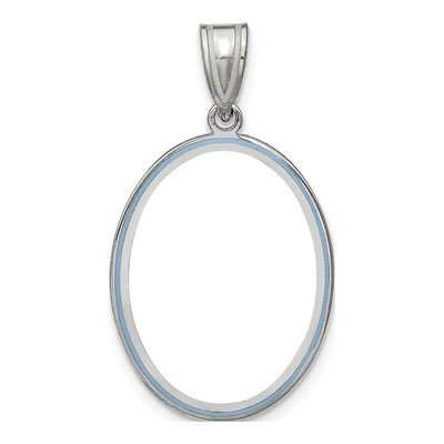 Sterling Silver Oval Photo Pendant – view 3