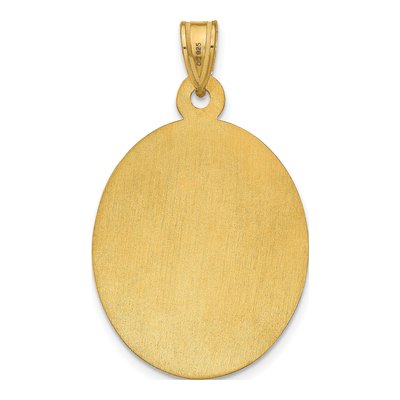 Gold-Plated Sterling Silver Personalized Large Oval Photo Pendant – view 3