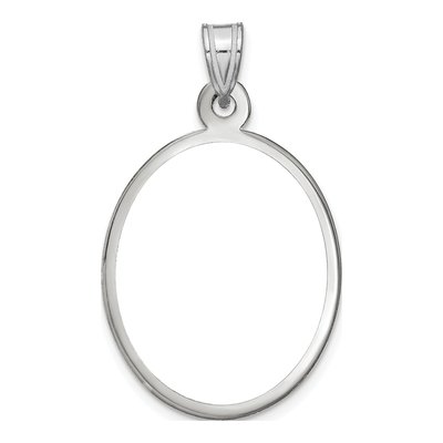 Sterling Silver Large Oval Photo Pendant – view 5