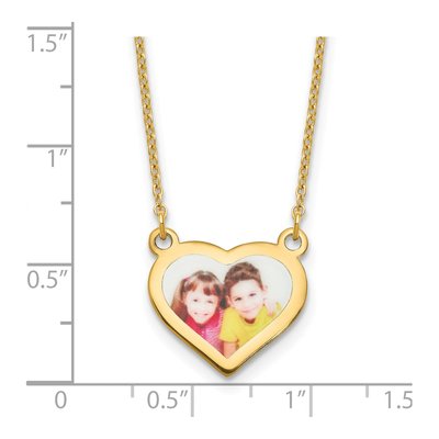 Gold-Plated Sterling Silver Personalized Photo Heart Necklace – view 3