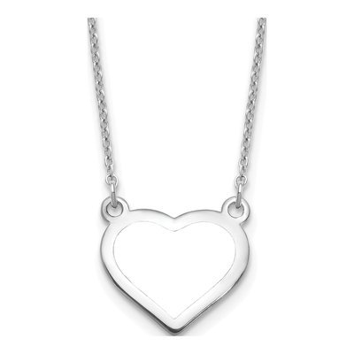 Sterling Silver Small Heart Photo Necklace – view 4