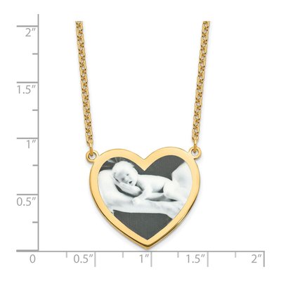 Gold-Plated Sterling Silver Photo Heart Necklace – view 3
