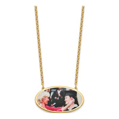 Gold-Plated Sterling Silver Personalized Photo Necklace – view 2