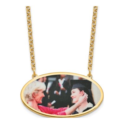 Gold-Plated Sterling Silver Personalized Photo Necklace