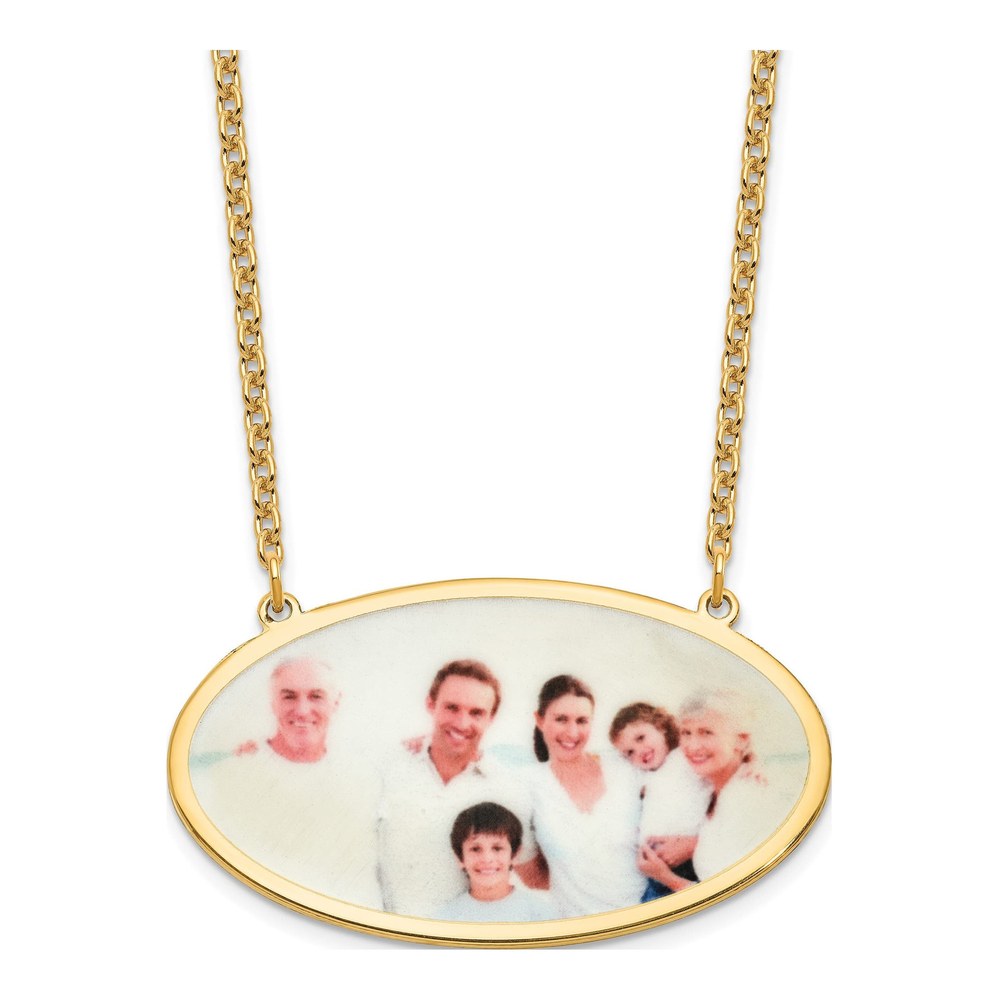 Gold-Plated Sterling Silver Personalized Photo Necklace