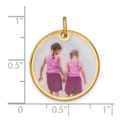 Gold-Plated Sterling Silver Medium Picture Disc Charm – view 4