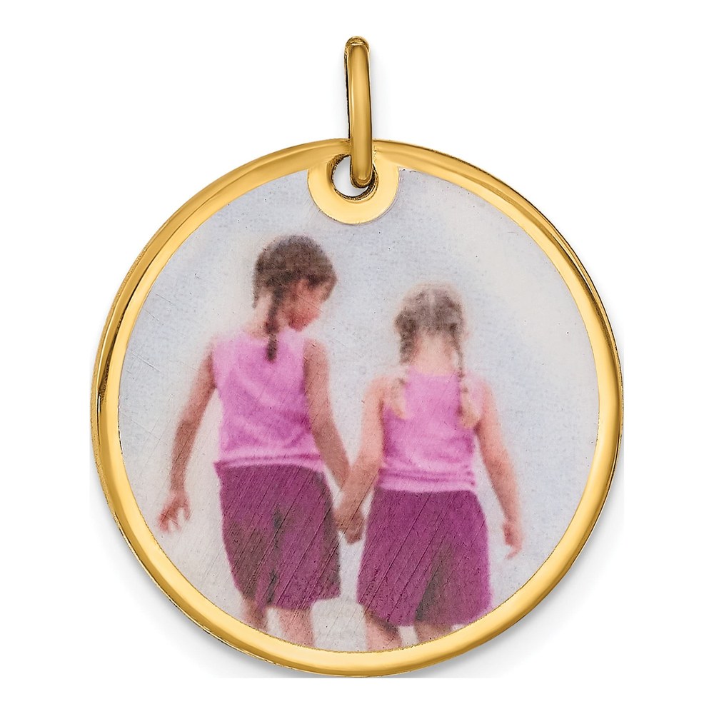Gold-Plated Sterling Silver Medium Picture Disc Charm