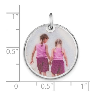 Sterling Silver Medium Photo Disc Charm – view 2