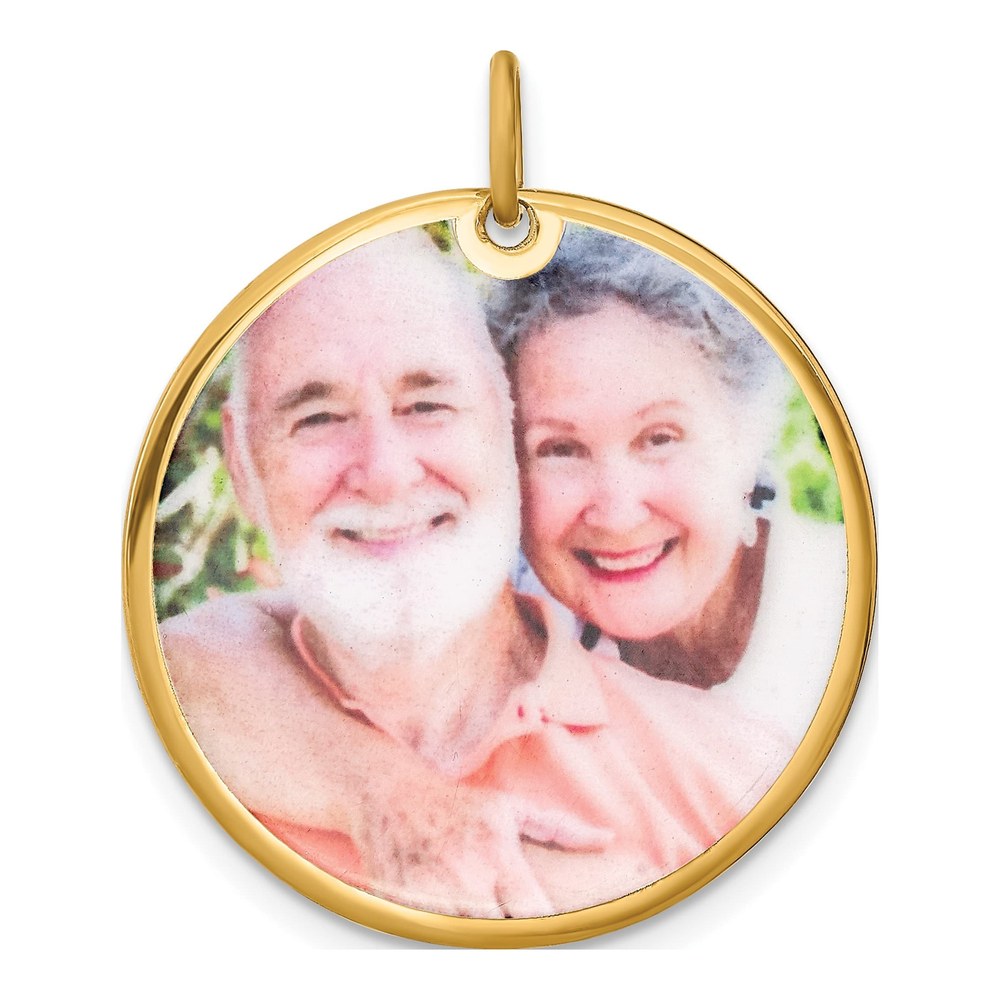 Large Sterling Silver Gold-Plated Photo Charm