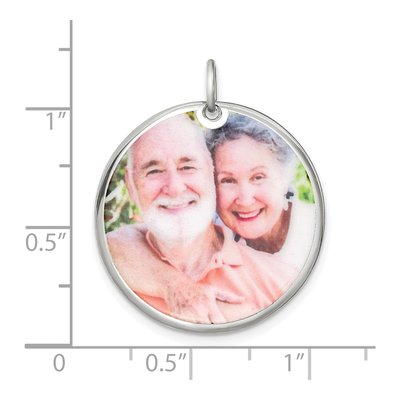 Sterling Silver Personalized Large Photo Charm – view 2